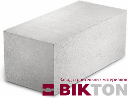 Блок пенобетонный (пеноблок) D-400 Bikton 625x300x200